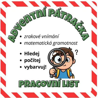 Adventní pátračka - pracovní list