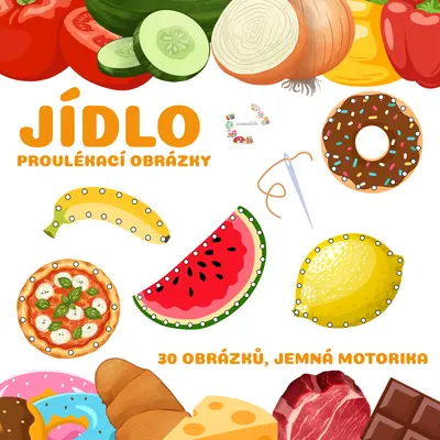 JÍDLO - provlékací obrázky