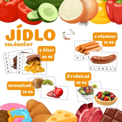 JÍDLO - skládačky
