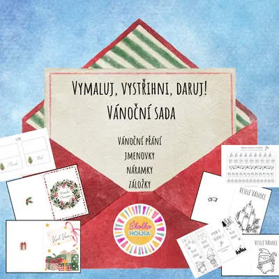 Vymaluj, vystřihni, daruj! Vánoční tvořivá sada