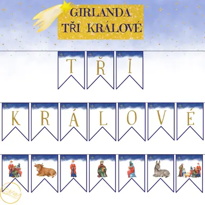 TŘI KRÁLOVÉ - GIRLANDA