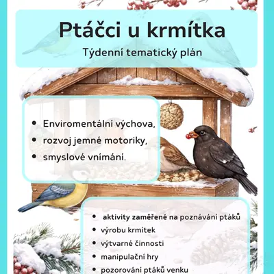 Ptáčci v zimě - ptáci u krmítka