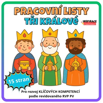 Pracovní listy – k tématu TŘI KRÁLOVÉ 🫅👳‍♂️🤴