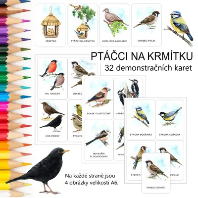 PTÁČCI NA KRMÍTKU - 32 demonstračních karet