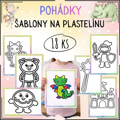 Pohádky - Šablony na plastelínu