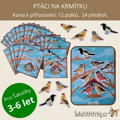 PTÁCI NA KRMÍTKU - přiřazování obrázků