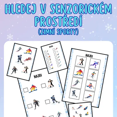 Hledej v senzorickém prostředí (Zimní sporty)