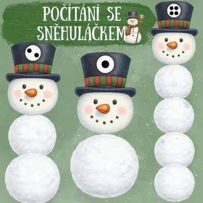 POČÍTÁNÍ SE SNĚHULÁČKEM