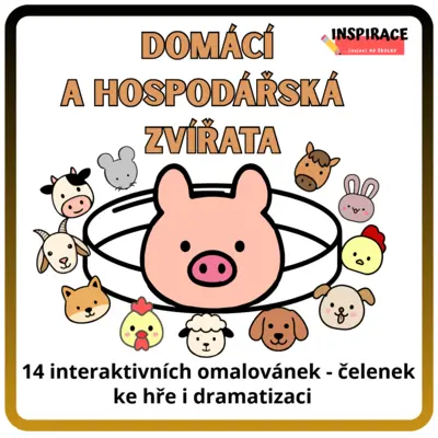 Interaktivní omalovánkové čelenky - zvířata