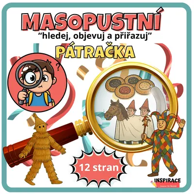 MASOPUSTNÍ pátračka s lupou 🔎– hledej, objevuj a přiřazuj