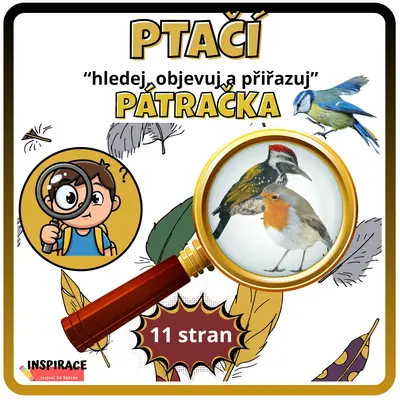PTAČÍ pátračka s lupou 🔎– hledej, objevuj a přiřazuj