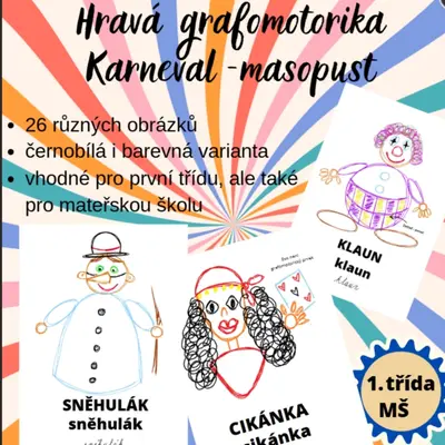 Hravá grafomotorika karneval /masopust