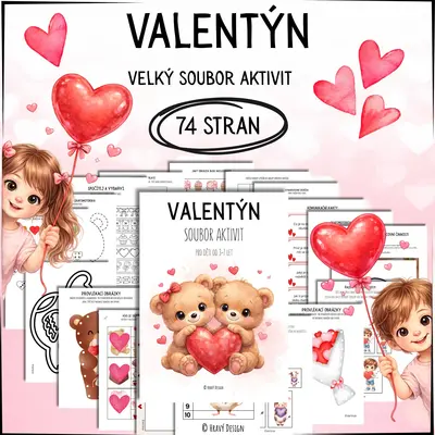 Valentýn - velký soubor aktivit