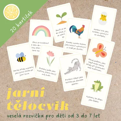 JARNÍ TĚLOCVIK - pohybové kartičky na rozcvičku