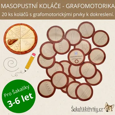 MASOPUSTNÍ KOLÁČE - grafomotorické cvičení