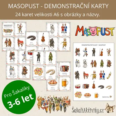  MASOPUST - demonstrační karty 