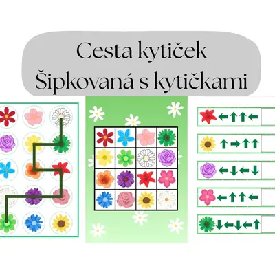 Cesta kytiček, Šipkovaná s kytičkami