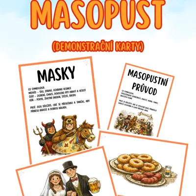 Masopust - demonstrační karty