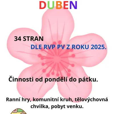 Týdenní příprava DUBEN