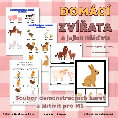 Domácí zvířata a jejich mláďata