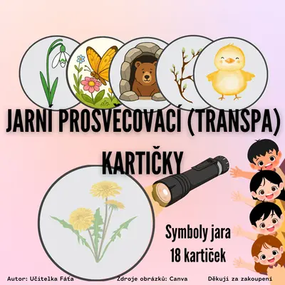 JARNÍ PROSVĚCOVACÍ (TRANSPA) KARTIČKY