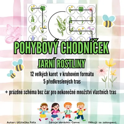 Pohybový chodníček - JARNÍ ROSTLINY
