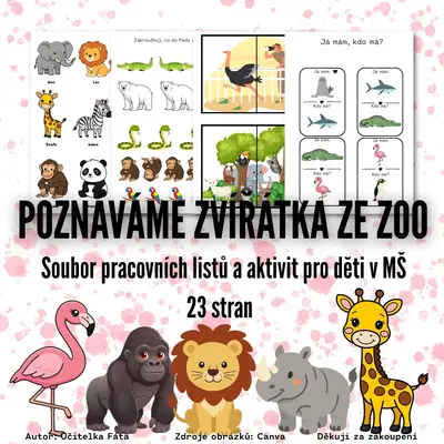 Poznáváme zvířátka ze ZOO