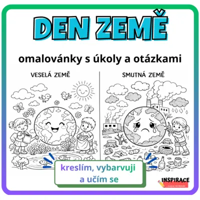 DEN ZEMĚ🌍 - omalovánky s úkoly 🌎