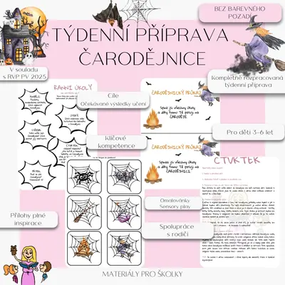 Týdenní příprava - Čarodějnice (bez barevného pozadí)