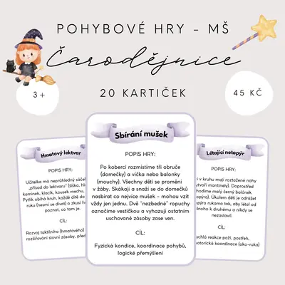 Hry do ranního kruhu pro MŠ - Čarodějnice