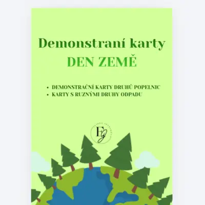 Den země - demonstrační karty