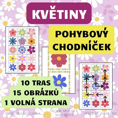 KVĚTINY - pohybový chodníček