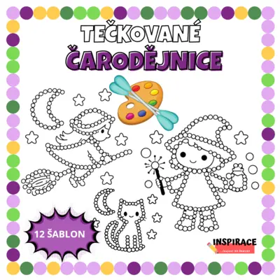 Puntíkaté - tečkované ČARODĚJNICE 🟣🧙‍♀️🟠