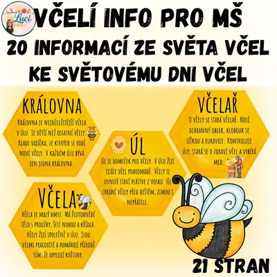 Včelí info - 20 informací ze včelího světa pro MŠ
