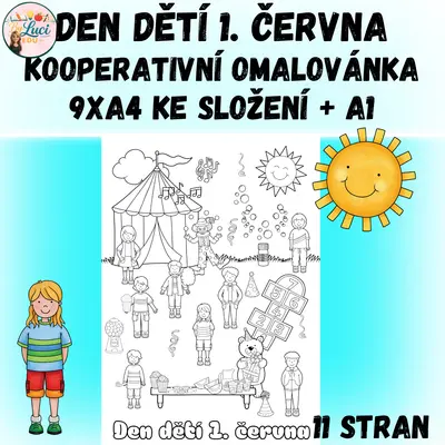 Kooperativní omalovánka ke Dni dětí 1. června