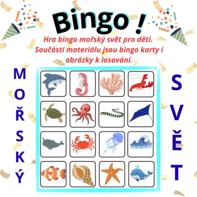 Mořské bingo pro děti | 20 bingo karet