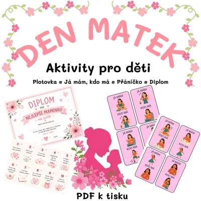 Den matek – aktivity pro děti (PDF) | Plotovka, Já mám kdo má, přáníčko