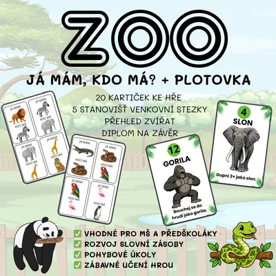 ZOO stezka – Já mám, kdo má? + pohybová plotovka pro děti