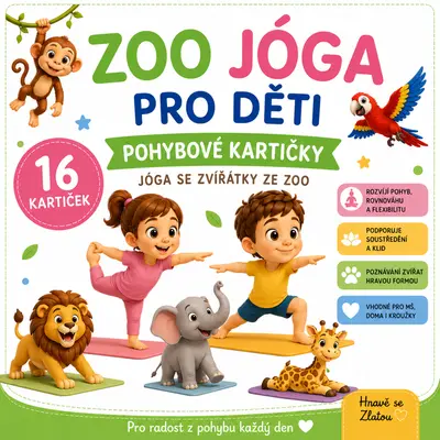Zoo jóga pro děti – pohybové kartičky