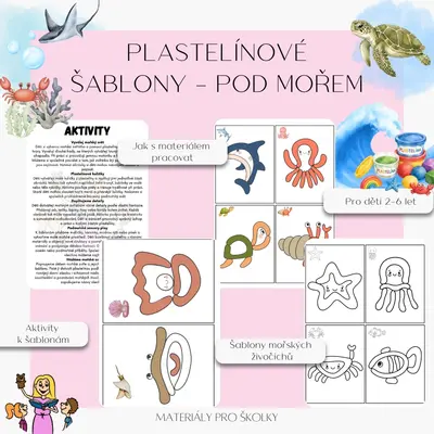 Plastelínové šablony - pod mořem
