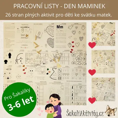  Pracovní listy - DEN MAMINEK 