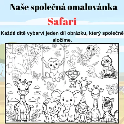 Mega omalovánky – Safari | 2, 8 a 18 částí