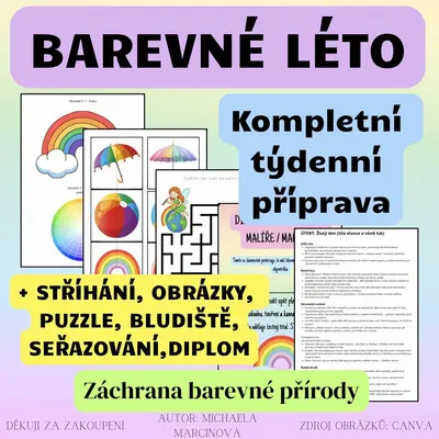 BAREVNÉ LÉTO - Kompletní týdenní příprava