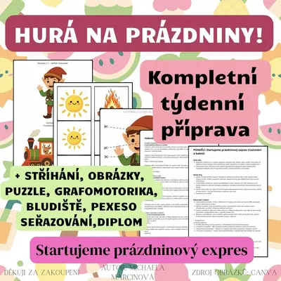 Hurá na prázdniny - Kompletní týdenní příprava
