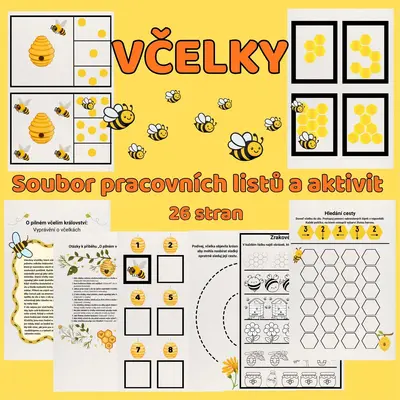 Včelky - soubor pracovních listů a aktivit
