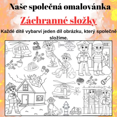 Záchranné složky | velká skládací omalovánka 2/8/18 částí