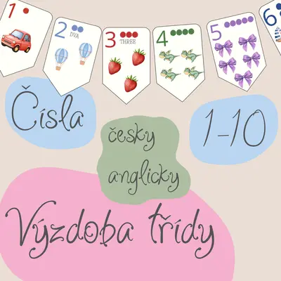 Výzdoba třídy - čísla 