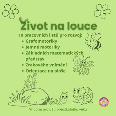 Na louce - pracovní listy