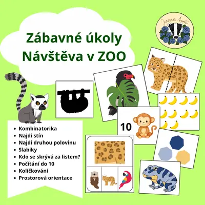 Zábavné úkoly - návštěva v ZOO 