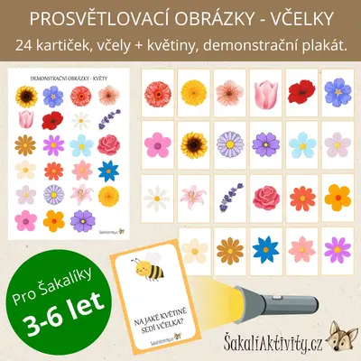  PROSVĚTLOVACÍ OBRÁZKY - Na jaké květině sedí včelka? 